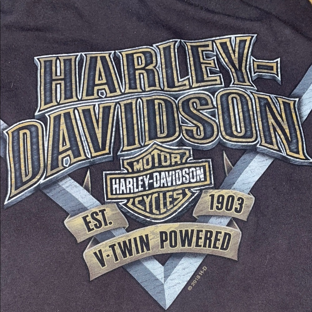 Harley-Davidson Gray and Black Short Sleeve Tees pair of shirts, size XL - Picture 6 of 7